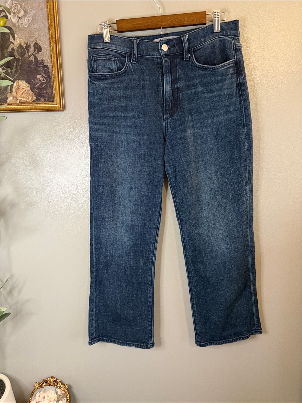 Joe’s Jeans High Rise Simone Straight Jeans Size 28 Dark Wash Premium Denim - Picture 4 of 8